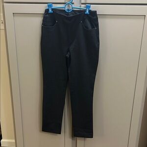 Chico's Black Textured Ponte Skinny Pants